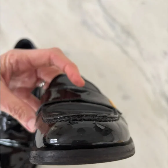 glossy Prada patent leather logo loafers made in Italy - Picture 8 of 16